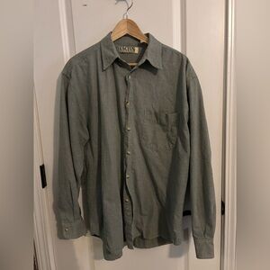 Cactus Men's Casual Olive Button Down Shirt